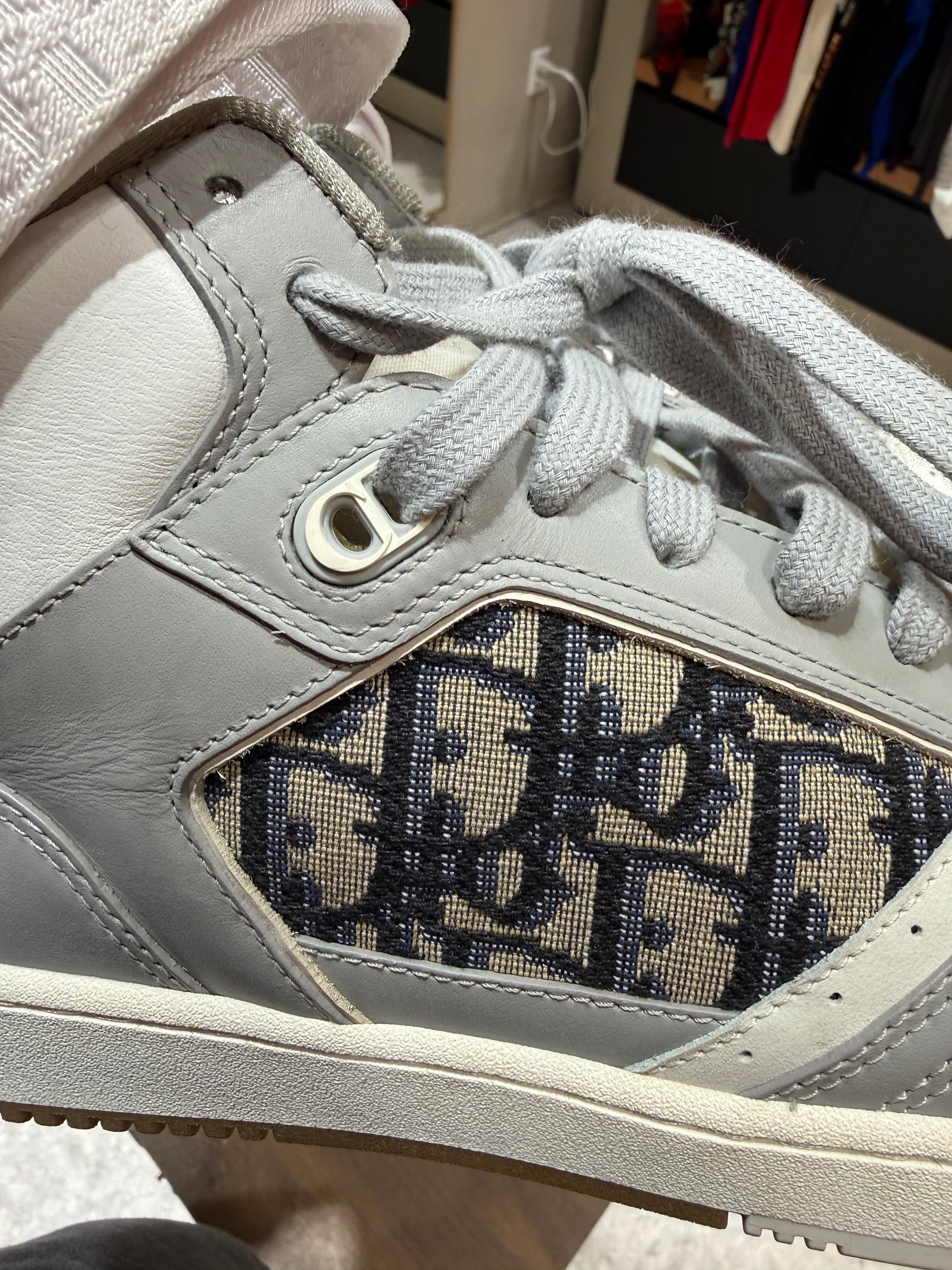 US 9 Dior B27 High Oblique Grey Sneakers KIF Vintage