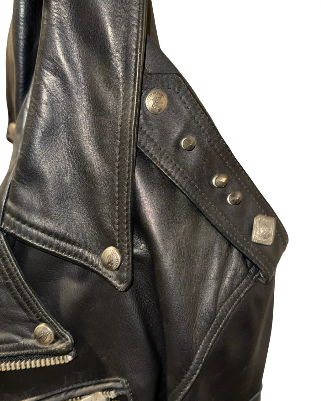 Vintage 90s Parasuco Studded Perfecto Leather Motorcycle Jacket KIF Vintage