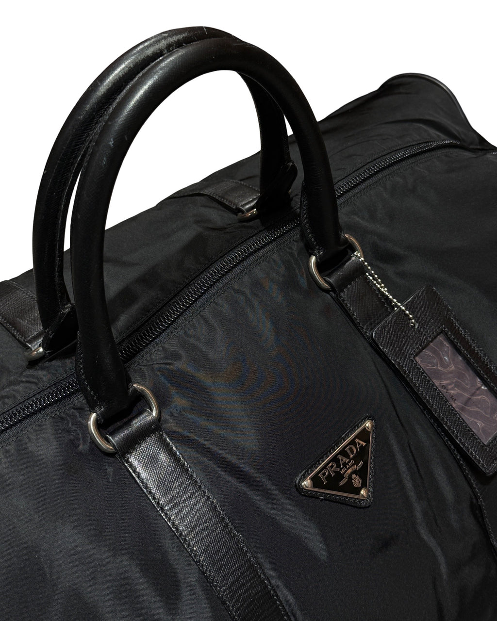 Vintage Prada Nero Nylon Duffle Bag KIF Vintage