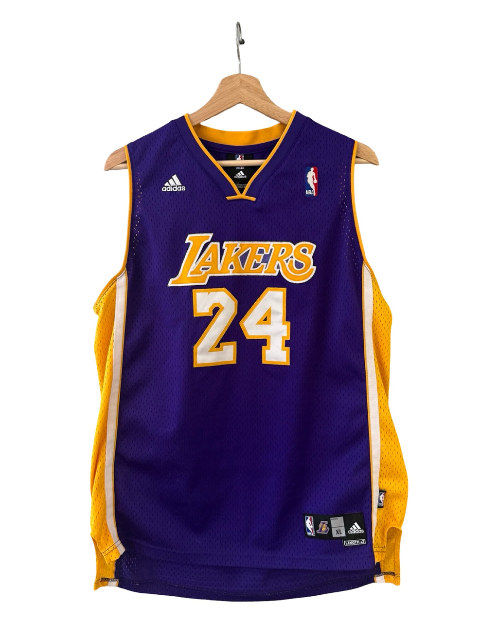 Vintage Los Angeles Lakers Kobe Bryant 24 Adidas NBA Jersey