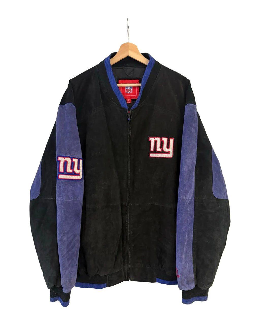 Vintage New York Giants Zip Up Suede Jacket KIF Vintage