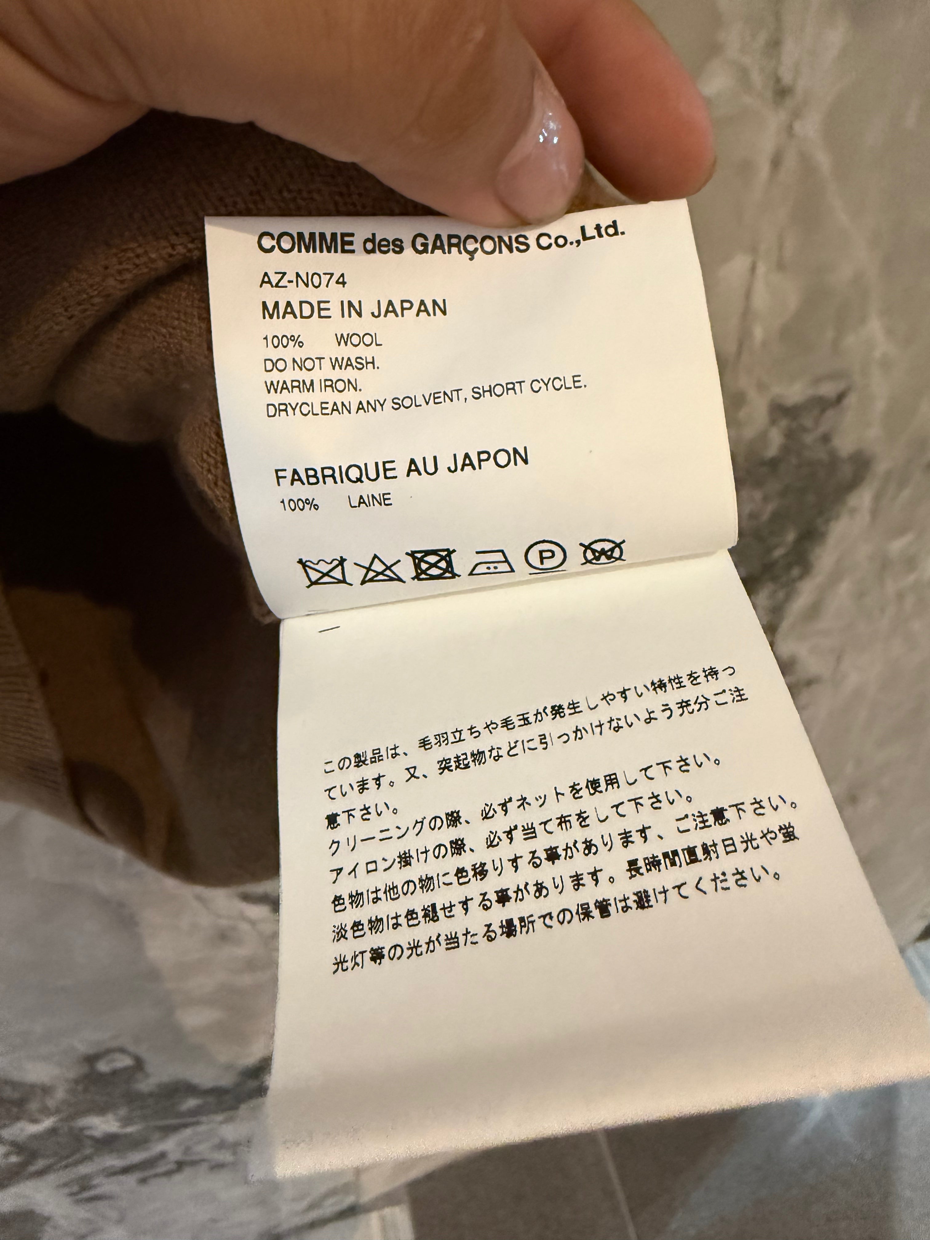 Comme Des Garçons Double Eye V-Neck Sweater