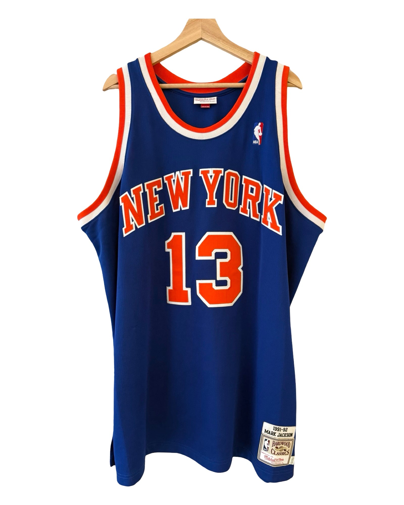 Vintage New York Knicks Mark Jackson Mitchell & Ness Hardwood Classics Jersey