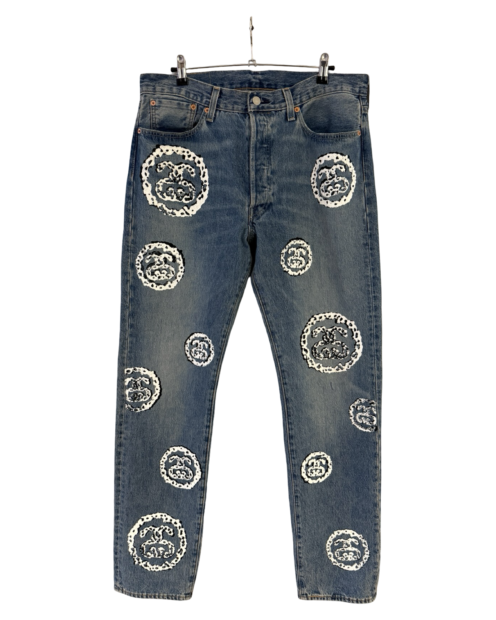 34 x 34 Stussy x Denim Tears 501 Indigo Jeans KIF Vintage