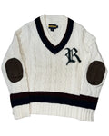 Vintage Ralph Lauren Rugby R Cable Knit Sweater KIF Vintage