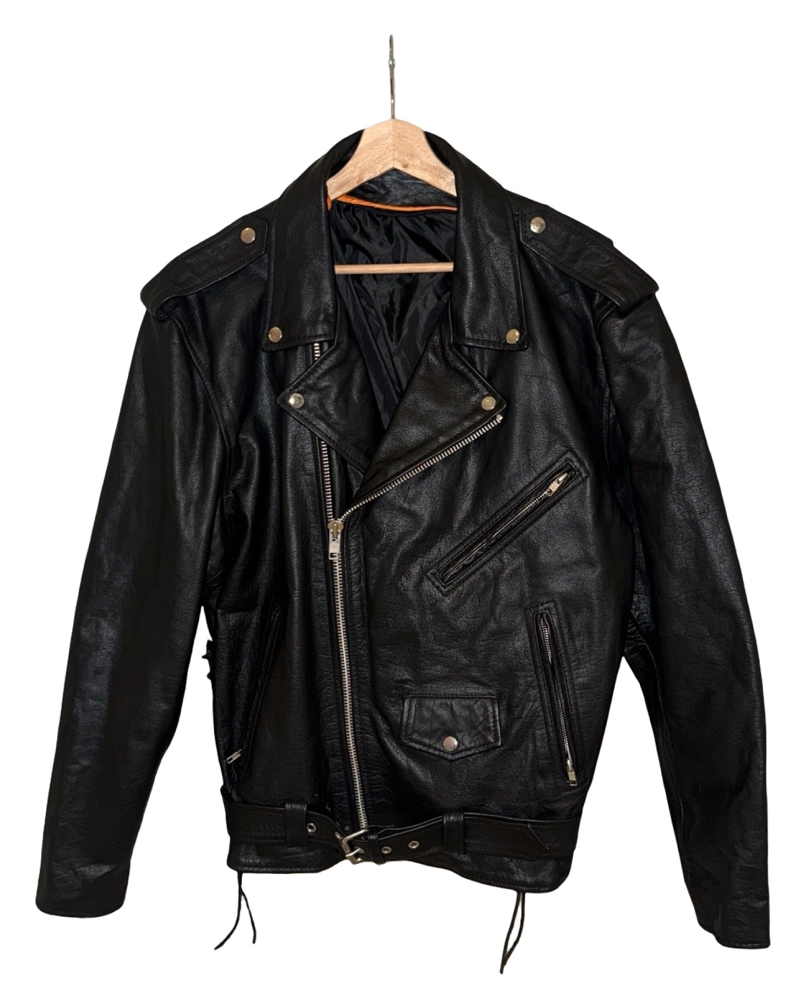 Vintage 90s Wilson Motorcycle Leather Jacket KIF Vintage