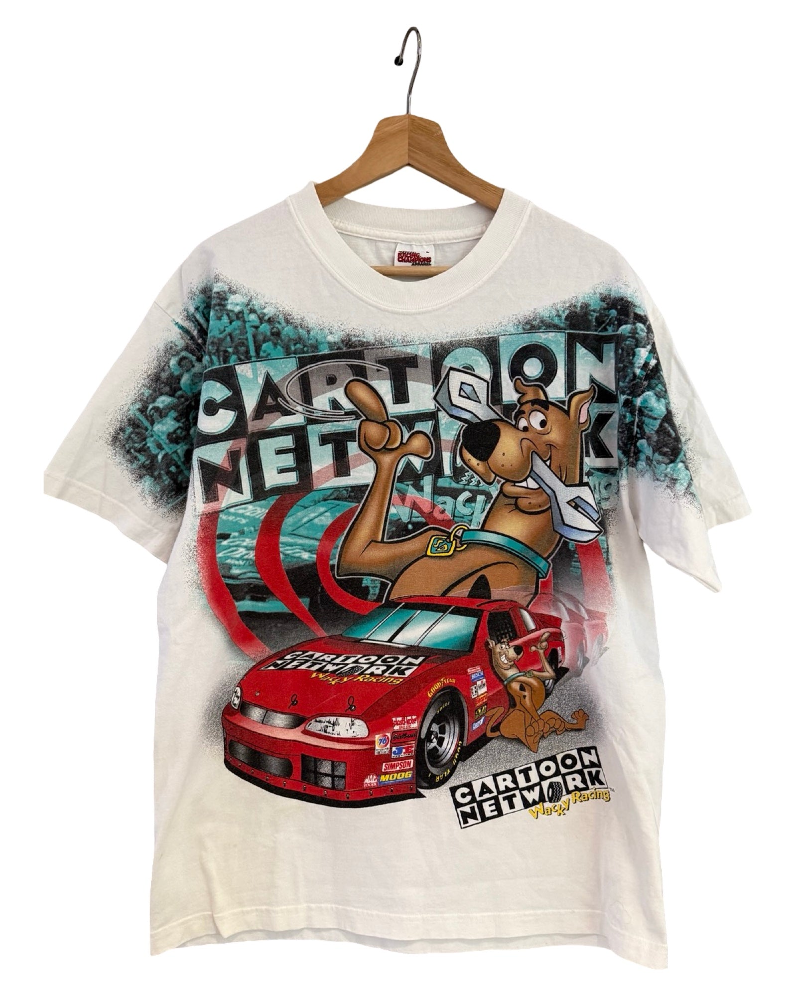 ビンテージ 激レア 2000年 スクービー・ドゥー ワッキーレーシング ナスカー Tシャツ