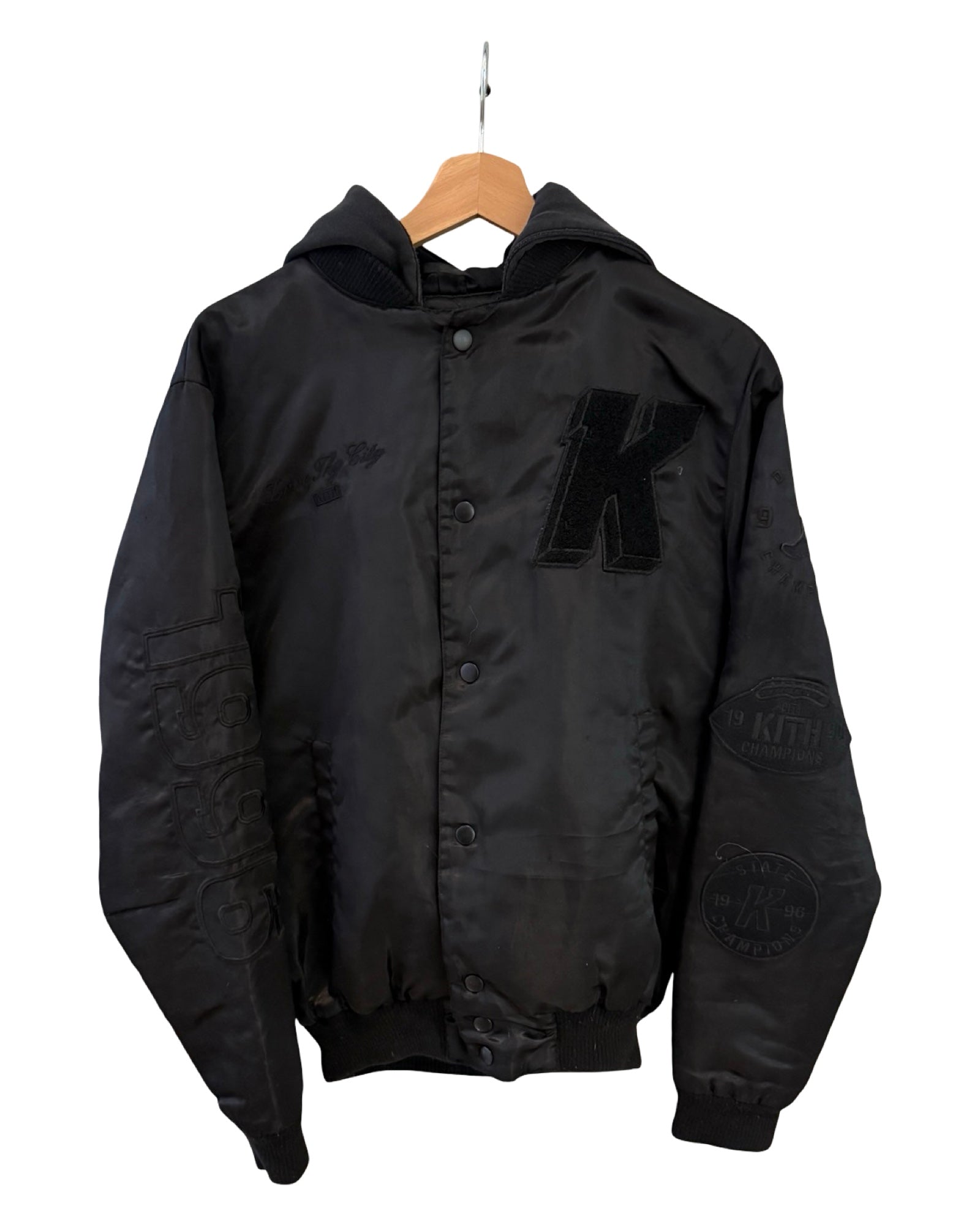 Chaqueta Bomber con Capucha Negra Kith