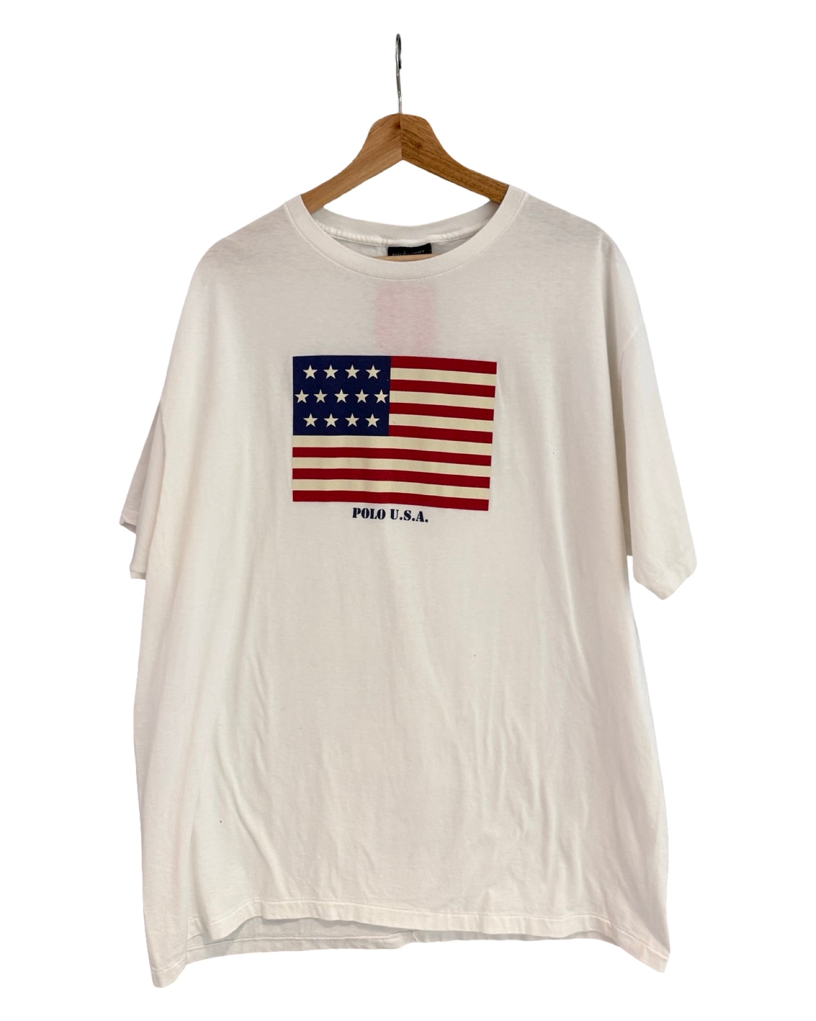 Camiseta Polo Ralph Lauren USA con Logo, estilo vintage de los 90