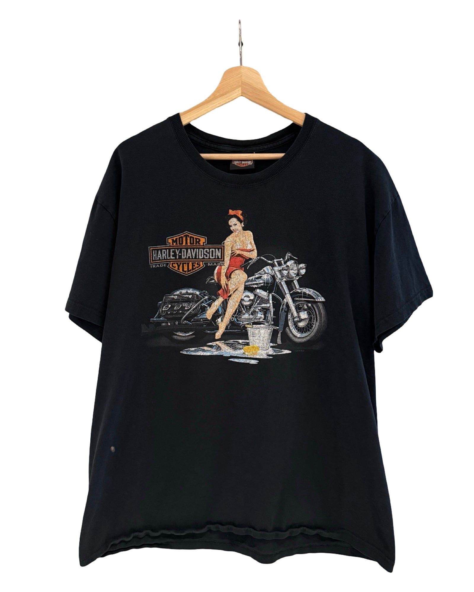 Vintage Harley Davidson Pin Up Girl Virginia Tee