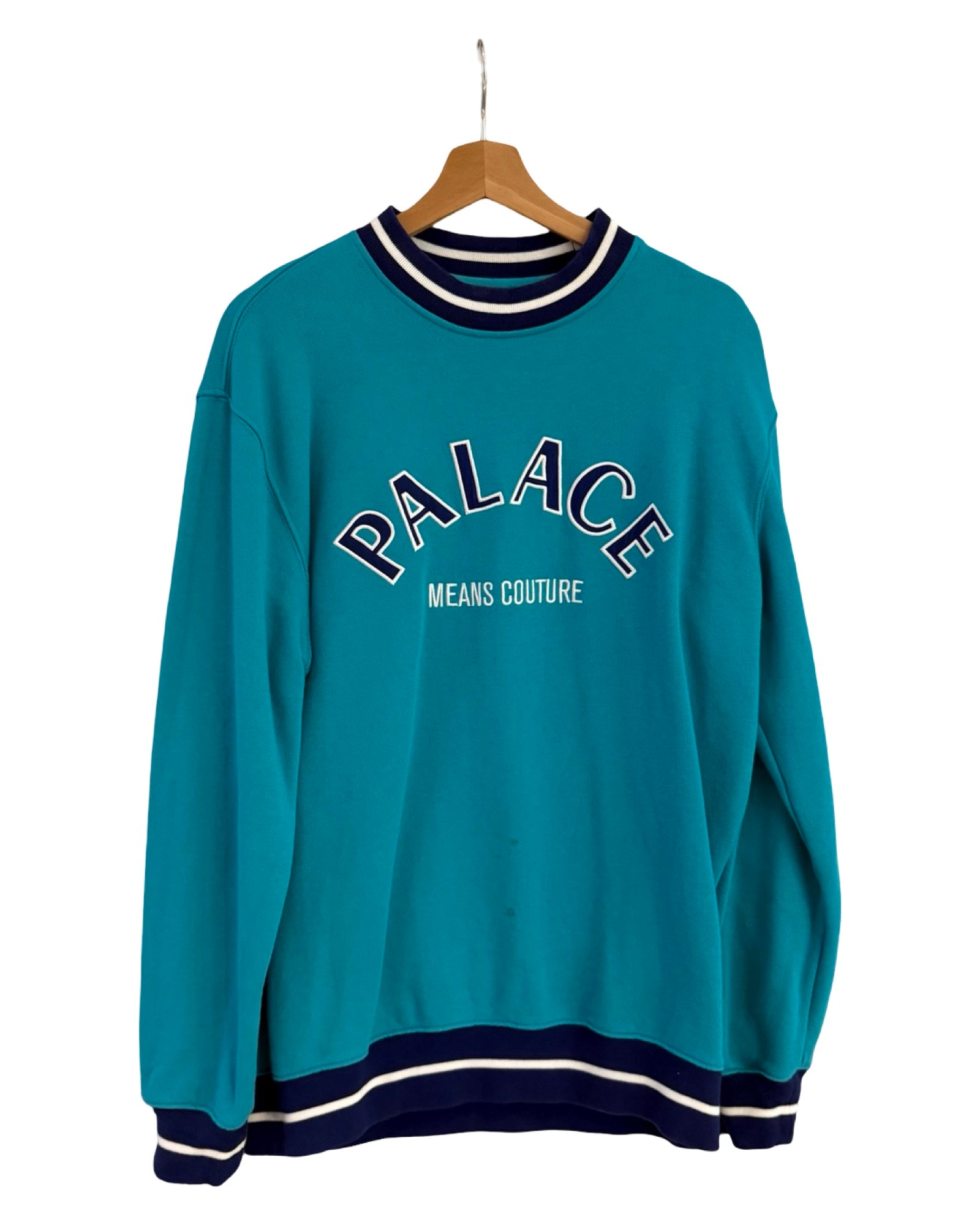 Sudadera azul Palace Couture con cuello redondo