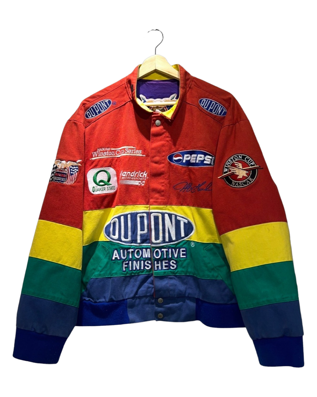 Vintage 90s Jeff Hamilton Dupont Nascar Jacket KIF Vintage