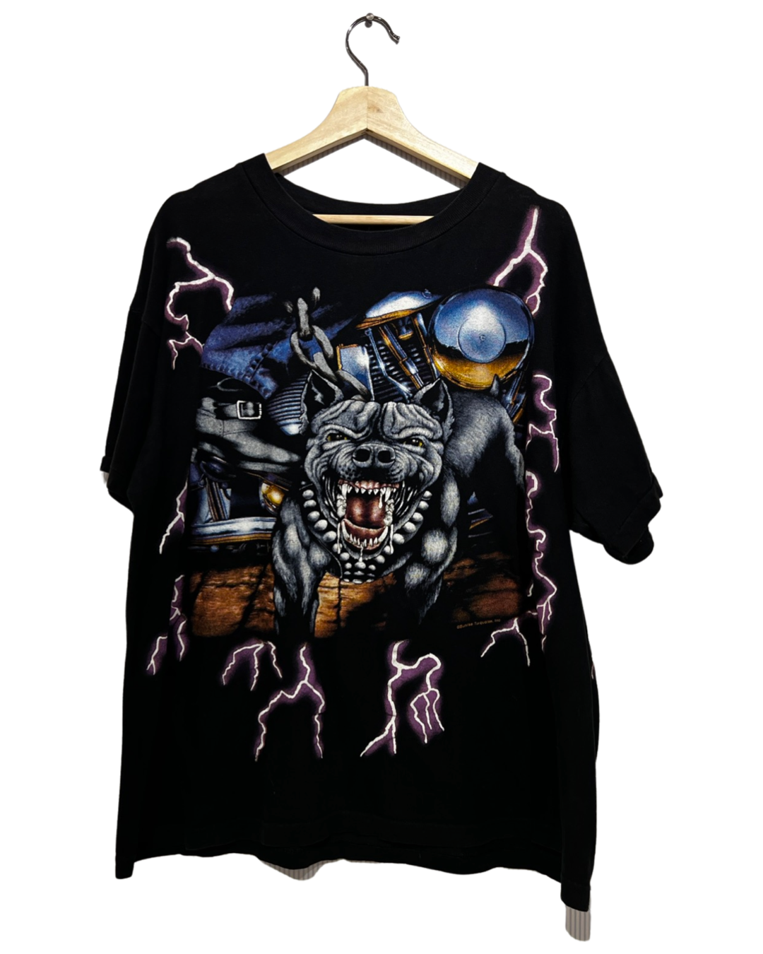 Vintage 90s Bulldog American Thunder AOP Tee KIF Vintage