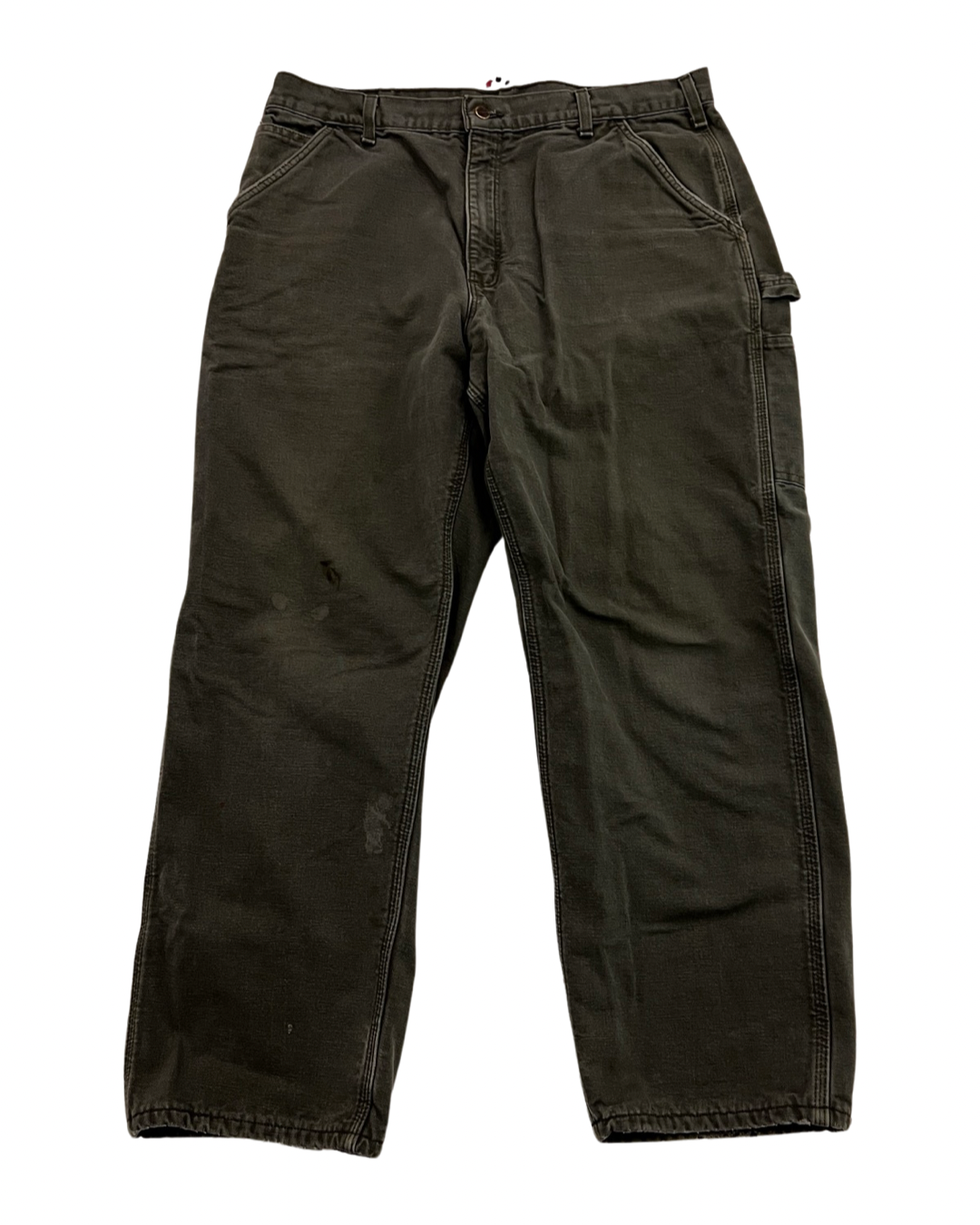 38 x 30 Vintage Carhartt Olive Flannel Lined Pants KIF Vintage
