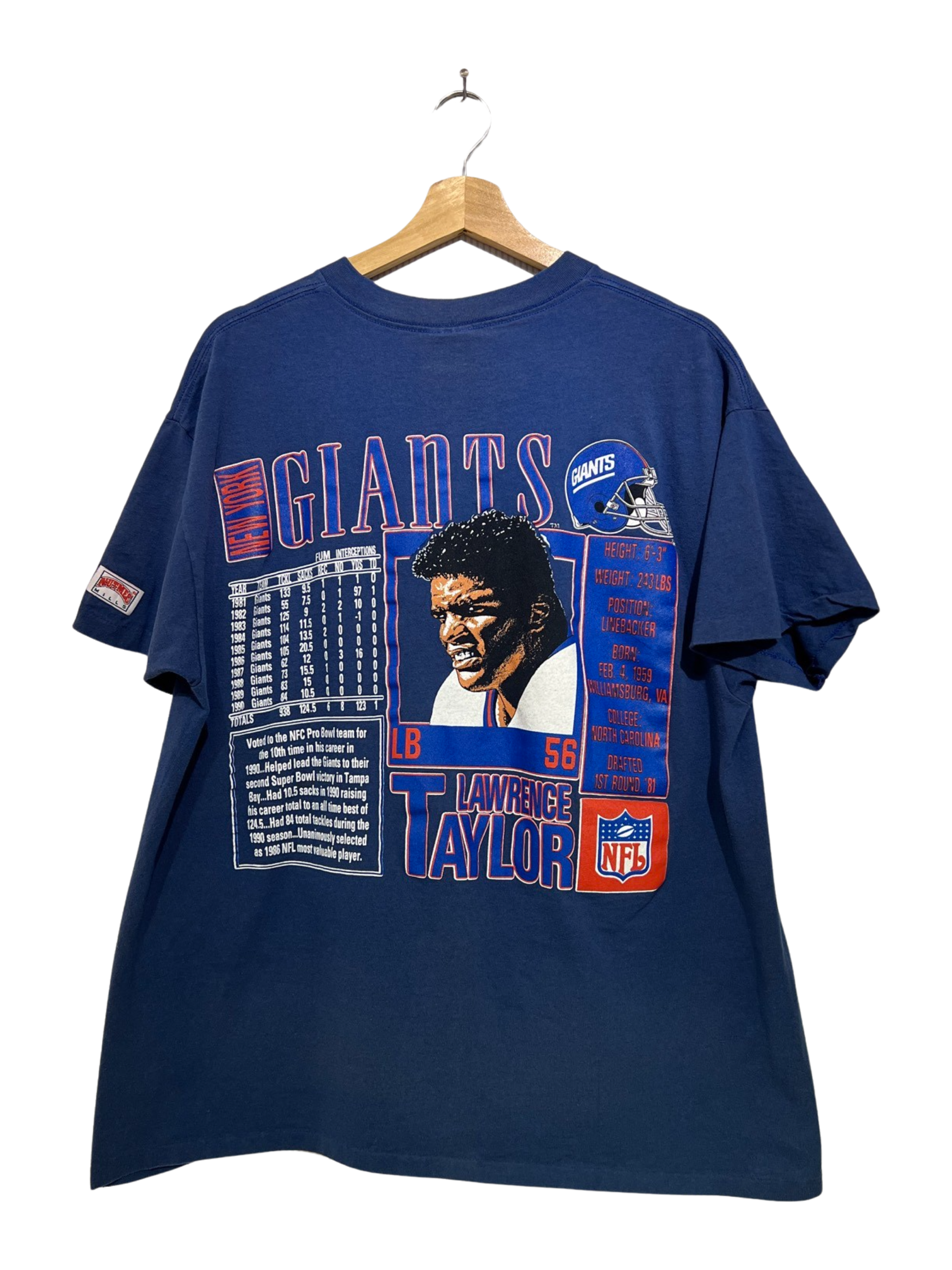 Vintage 90s Lawrence Taylor New York Giants Nutmeg Tee KIF Vintage