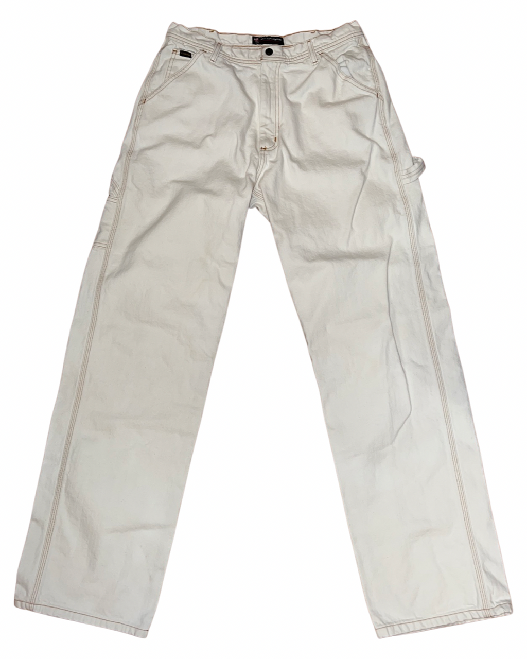 Vintage (31 x 34) 90s Polo White Wide Leg Carpenter Jeans KIF Vintage