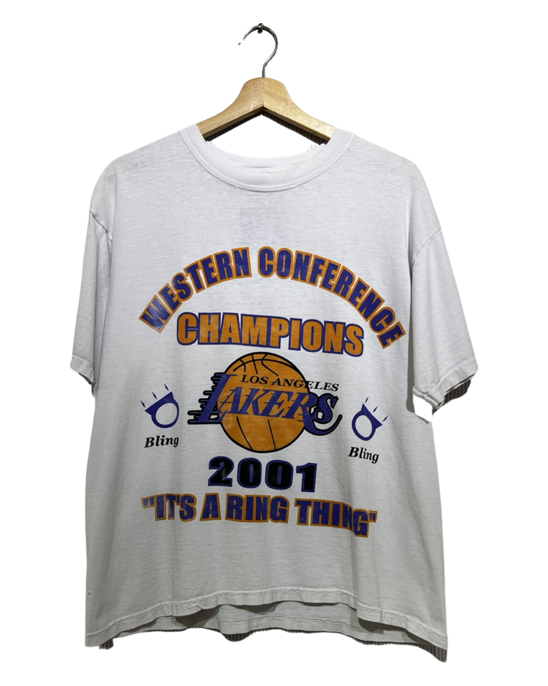 Vintage 2001 Los Angeles Lakers Ring Thing Tee KIF Vintage