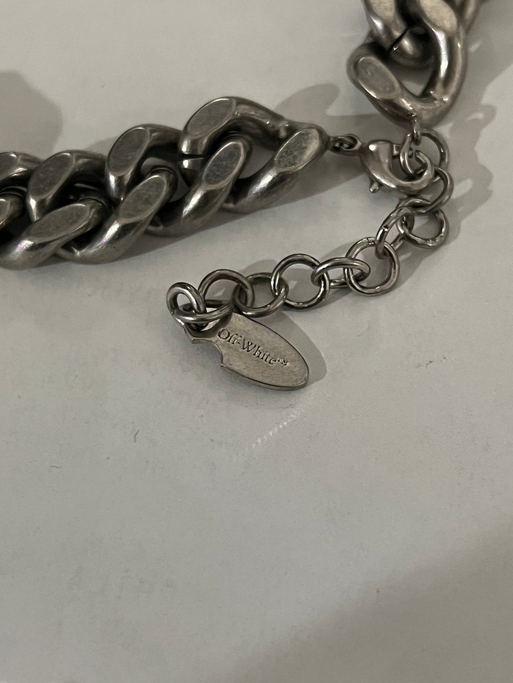 Archive FW/22 Off-White Silver-Tone Chain Necklace KIF Vintage