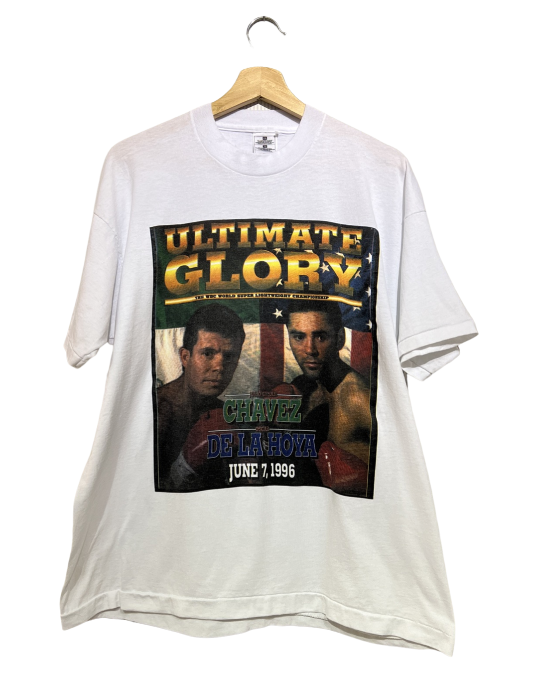 Vintage 1996 Julio César Chávez vs. Oscar De La Hoya Promo Tee KIF Vintage