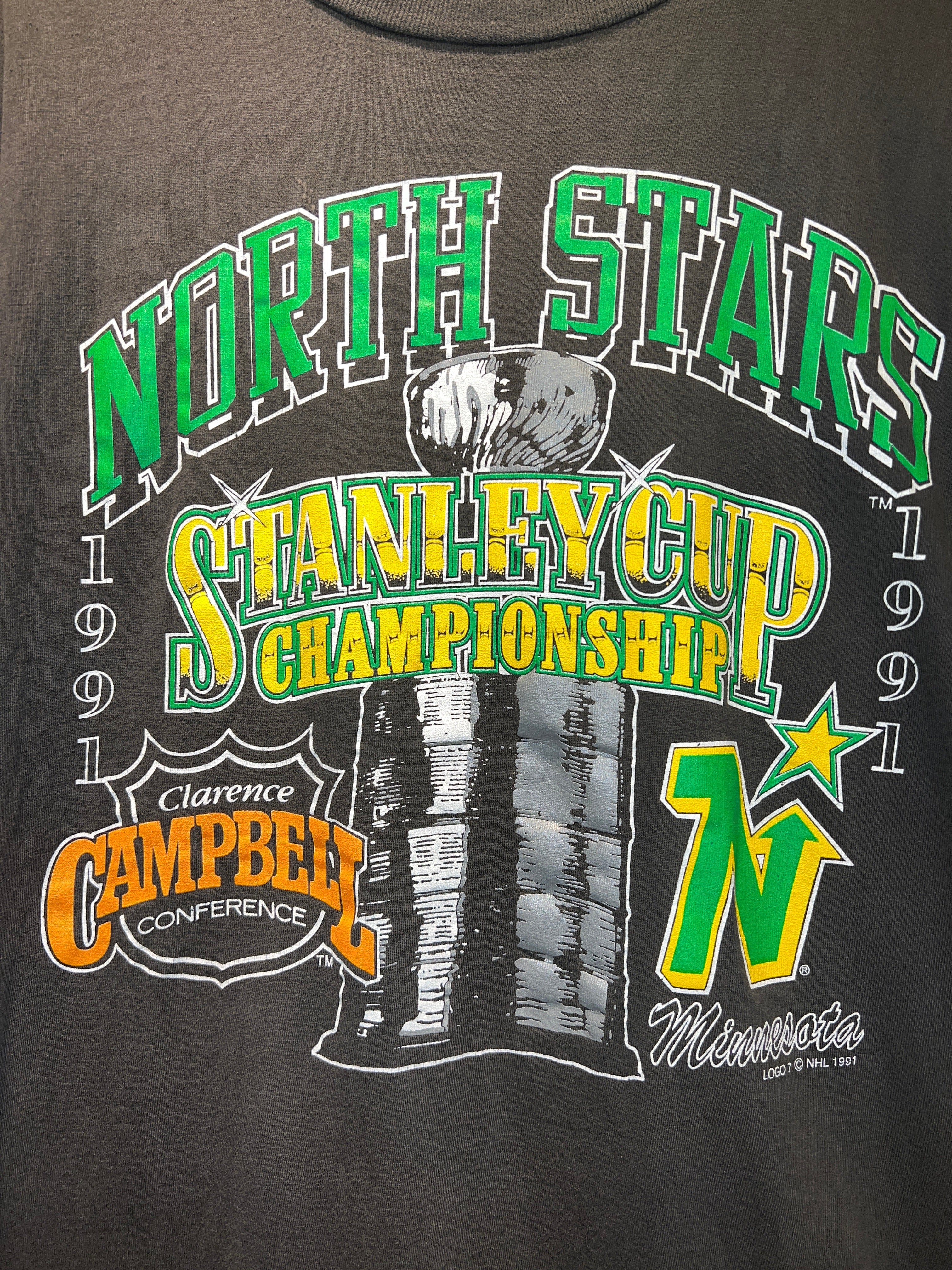 Vintage 1991 North Stars Stanley Cup Champions Tee Vintage Woodbury
