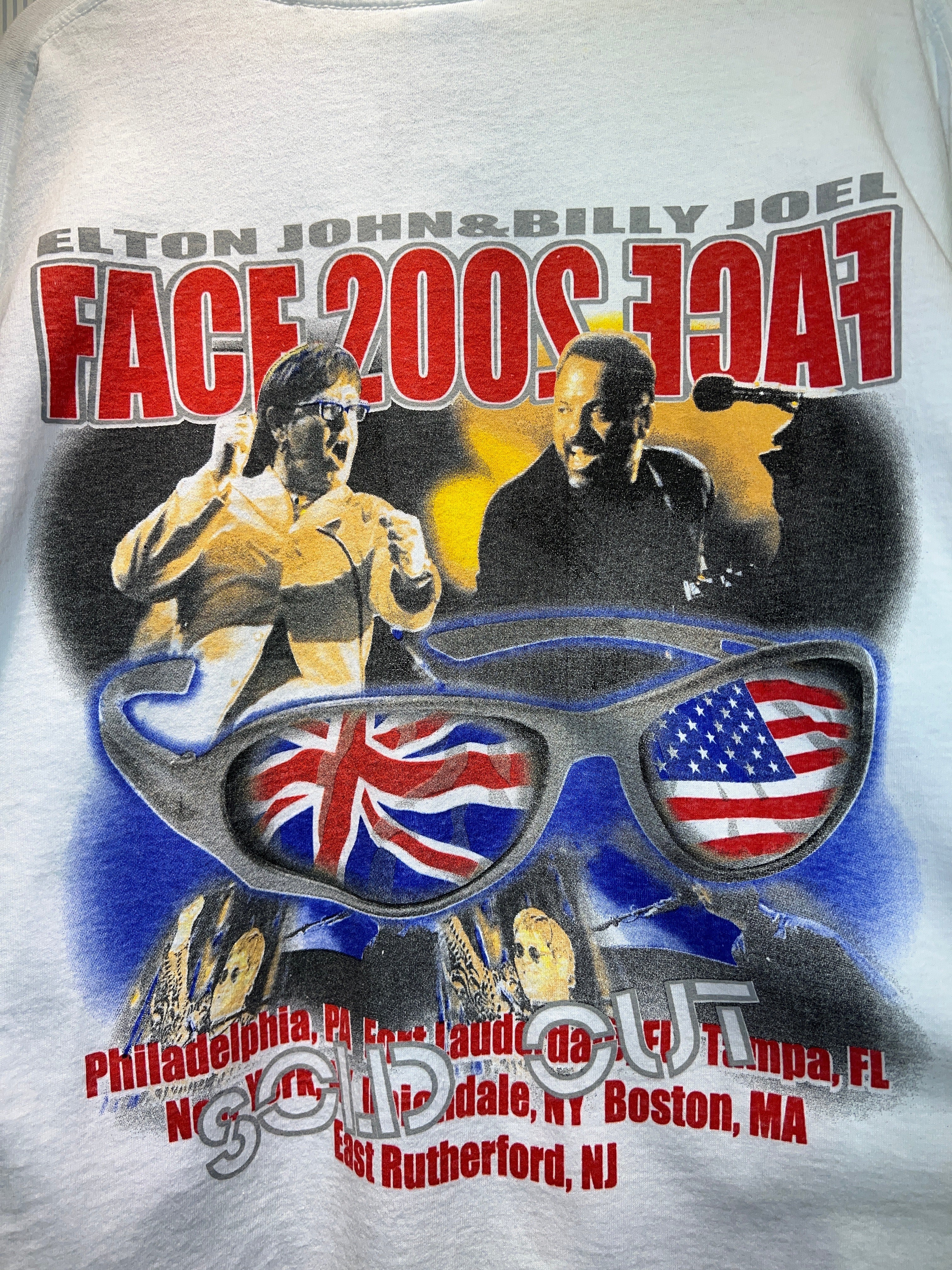 Vintage 2002 Elton John & Billy Joel Face 2 Face LS Tour Tee KIF Vintage
