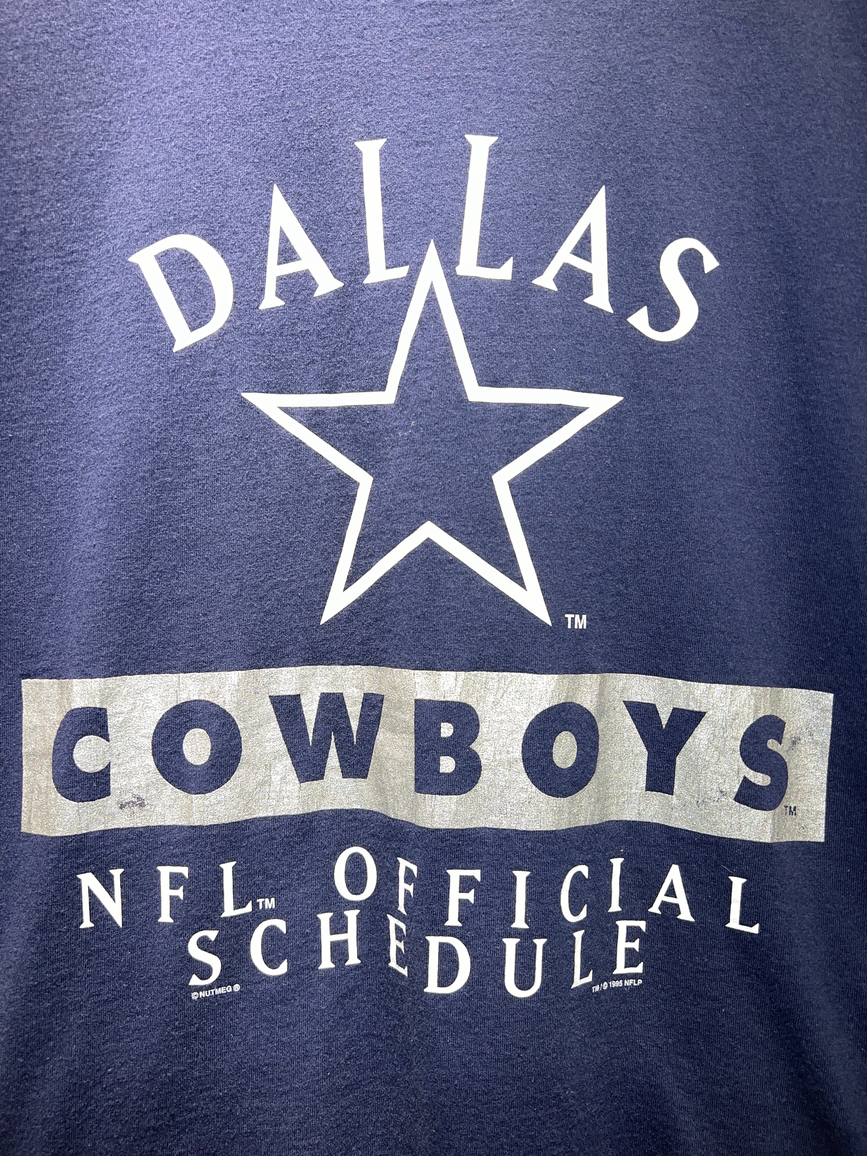Vintage 1995 Dallas Cowboys Schedule Tee Vintage Woodbury