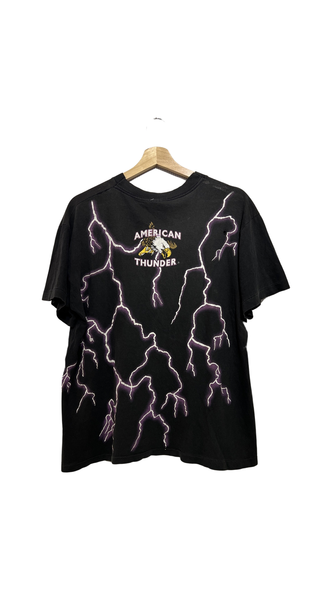 Vintage 90s Bulldog American Thunder All Over Print Tee KIF Vintage