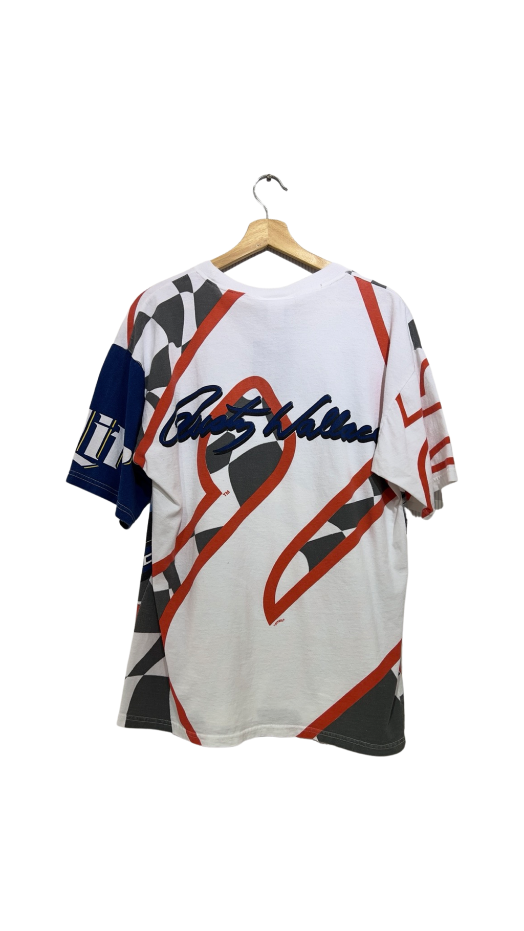 Vintage 90s Nascar Rusty Wallace All Over Print Tee KIF Vintage