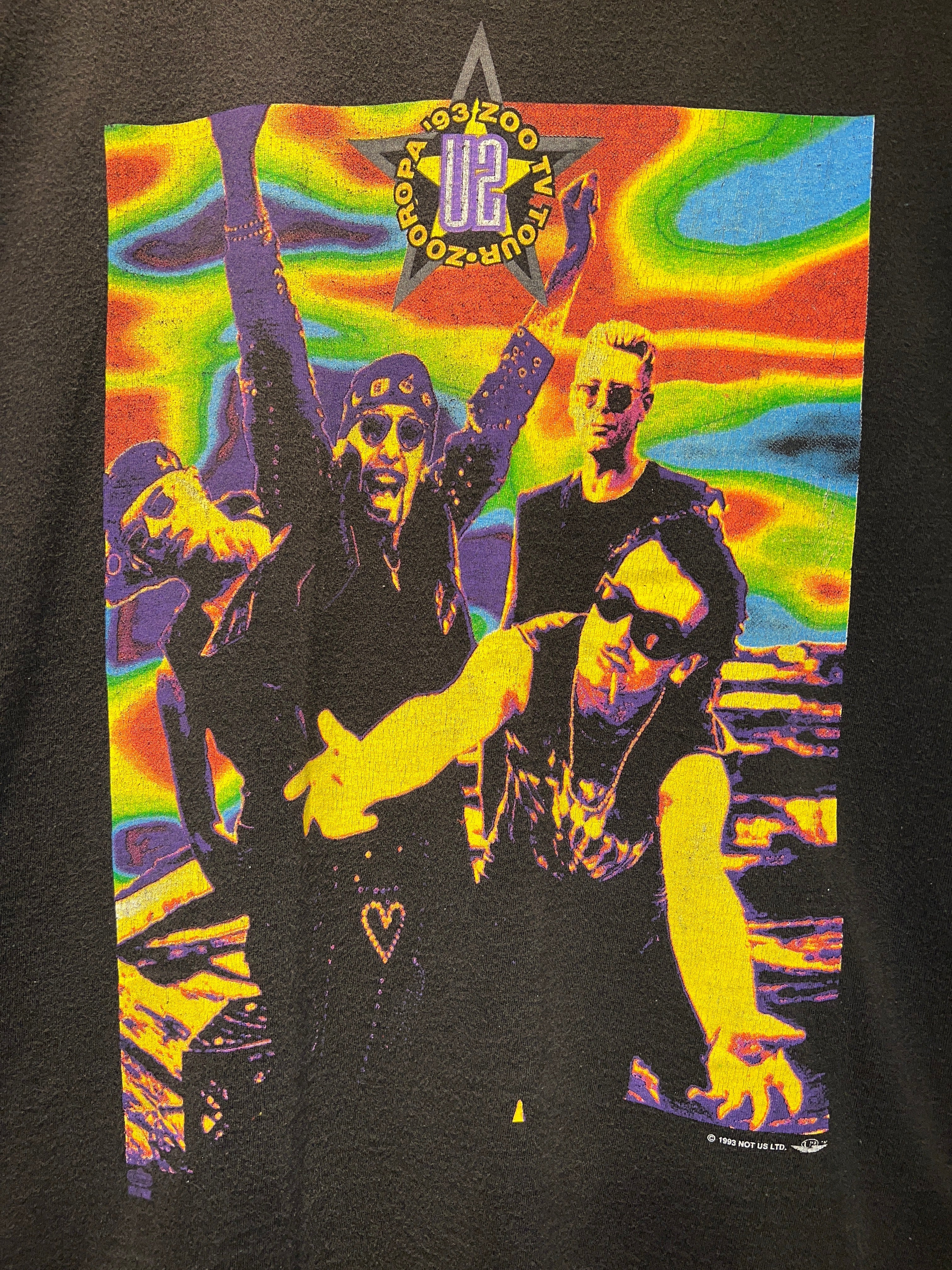 Vintage 1993 U2 Zooropa European Tour Tee KIF Vintage