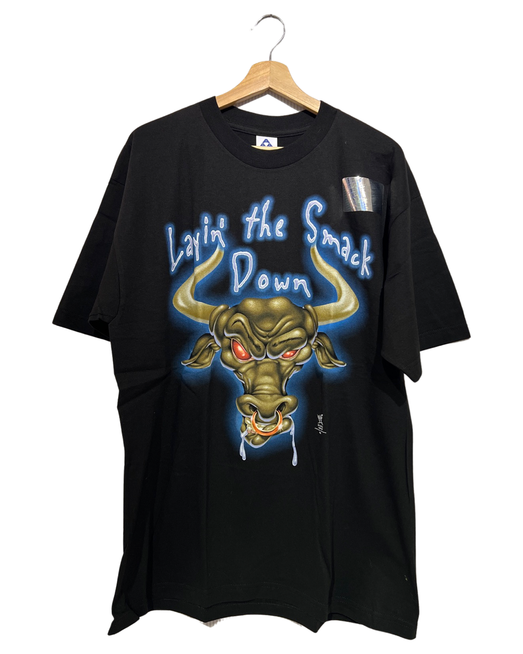 Vintage Deadstock 1998 The Rock Layin The Smackdown WWF Tee KIF Vintage