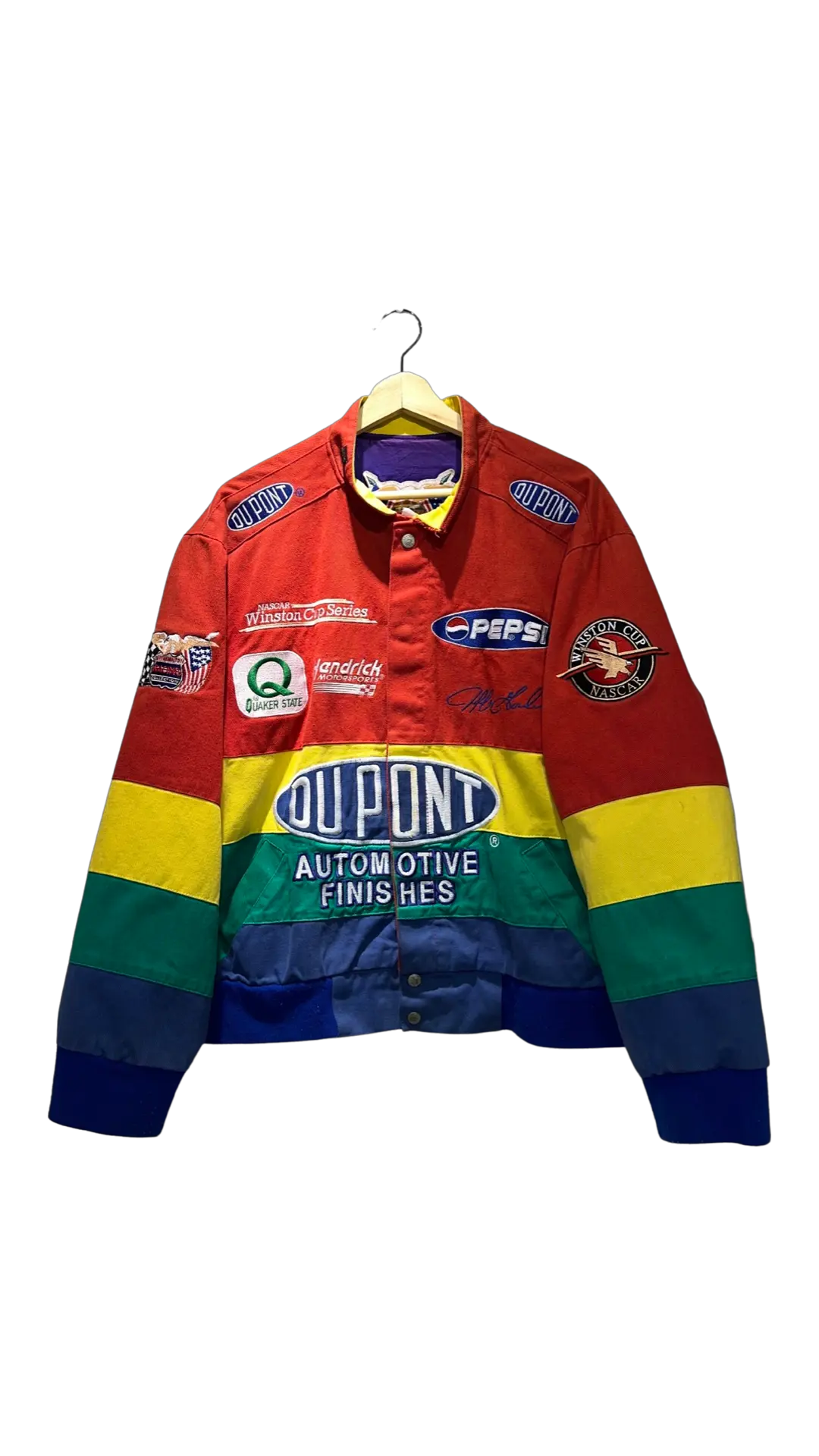 Vintage 90s Jeff Hamilton Dupont Nascar Jacket KIF Vintage