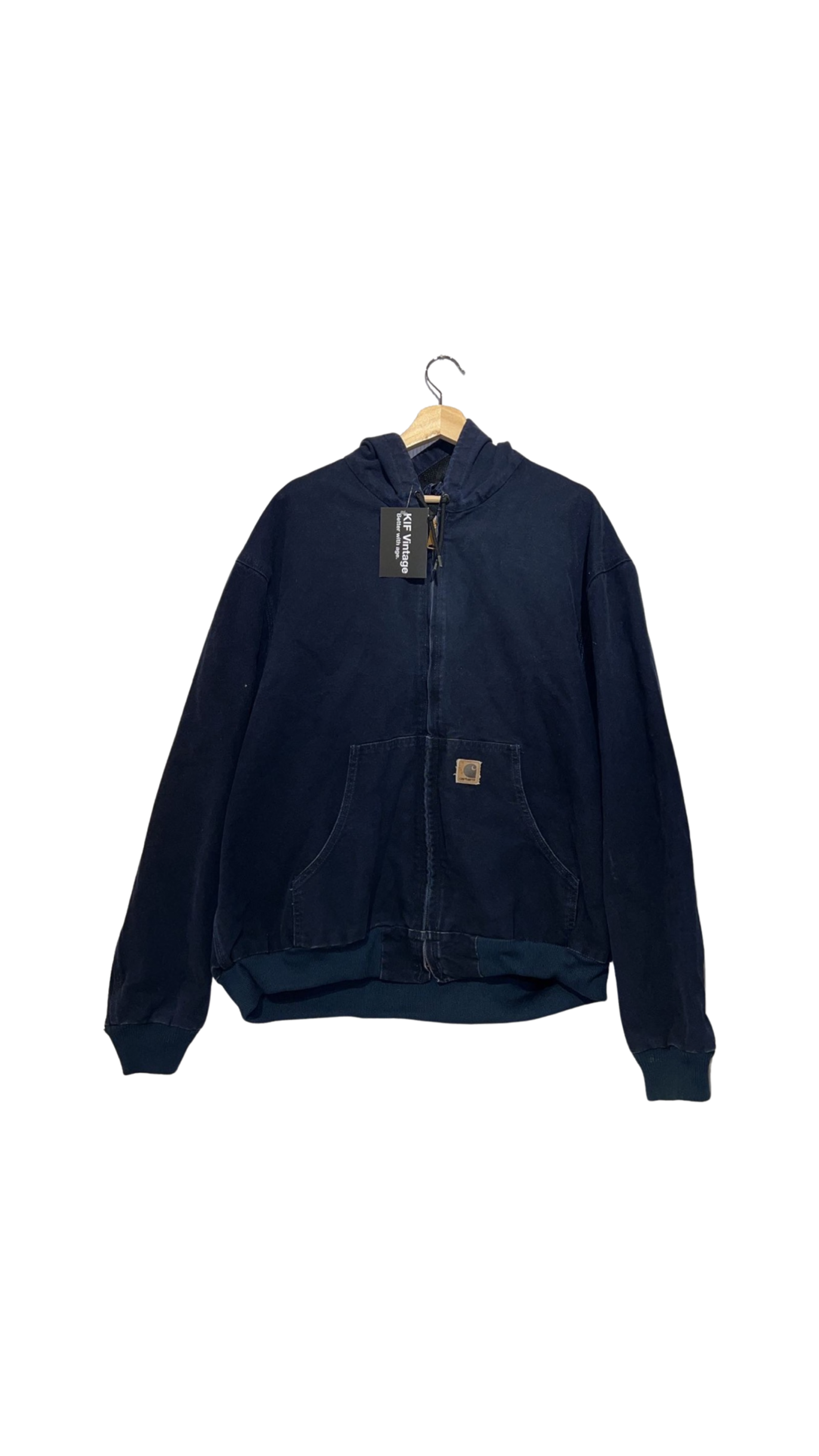Vintage 90s Carhartt Navy Hooded Jacket KIF Vintage