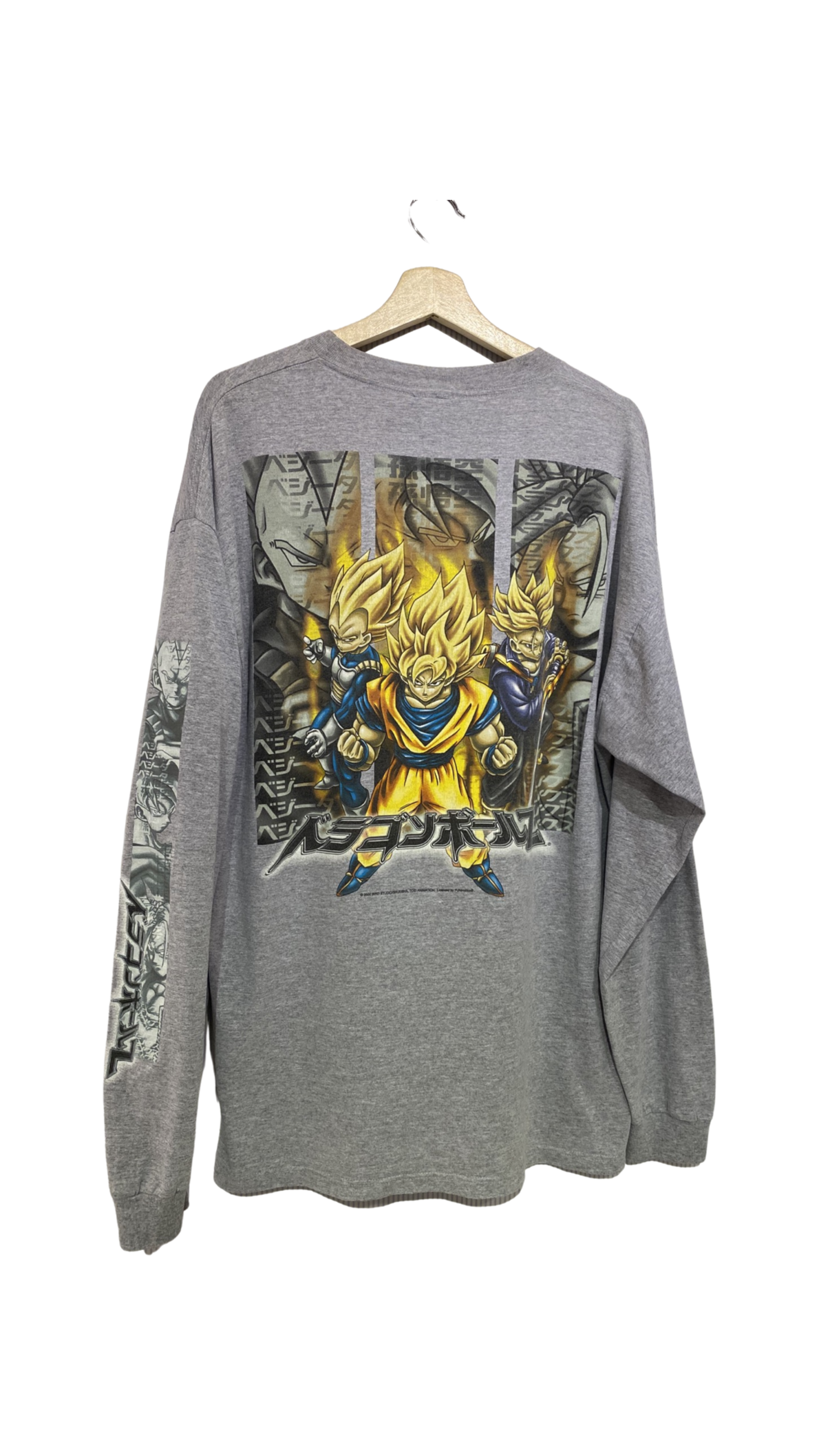 Vintage Rare 2002 Dragon Ball Z Super Saiyan Trio L/S Tee KIF Vintage